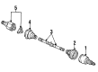 1989 Mercury Sable Axle Shaft Diagram - 3F1Z-3B436-CA