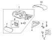 Ford Police Interceptor Sedan Car Mirror Diagram - AG1Z-17K707-DD