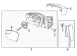 2017 Ford Escape Mirror Cover Diagram - GJ5Z-17D743-AA