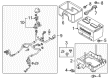 2016 Lincoln MKS Battery Tray Diagram - AG1Z-10732-D