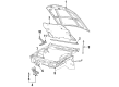 Lincoln Mark VIII Hood Diagram - F7LZ16612AA