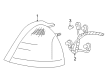 2005 Ford Crown Victoria Headlight Bulb Diagram - 6W7Z-13466-A