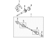 2008 Ford Escape CV Boot Diagram - 5L8Z-3A331-BA