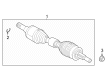 2022 Ford F-150 Lightning Axle Shaft Diagram - NL3Z-4K138-A