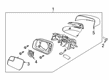 2019 Ford Ranger Mirror Cover Diagram - KB3Z-17D742-A