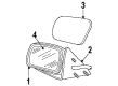 1995 Mercury Grand Marquis Mirror Cover Diagram - F5AZ-17D742-AA