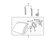 Mercury Headlight Diagram - 7L9Z-13008-AA