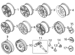 2007 Ford Mustang Wheel Cover Diagram - 4R3Z-1130-BA