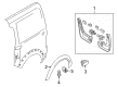 2013 Ford Transit Connect Mud Flaps Diagram - 2T1Z-16A550-B