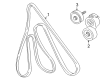 2007 Mercury Monterey Serpentine Belt Diagram - 4F2Z-8620-AA