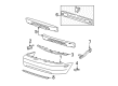 2004 Ford Mustang Bumper Reflector Diagram - XR3Z-15A448-AA