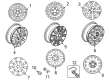 2001 Lincoln Town Car Spare Wheel Diagram - 1W1Z-1007-DA