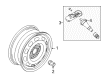 2010 Ford Transit Connect Spare Wheel Diagram - 2T1Z-1007-A