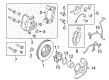 2010 Lincoln MKZ Brake Dust Shields Diagram - 6E5Z-2K004-AA