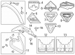 Ford Bronco Mud Flaps Diagram - VM2DZ-16A550-A