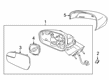 2020 Ford SSV Plug-In Hybrid Car Mirror Diagram - KS7Z-17K707-B