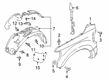 Ford F-350 Super Duty Fender Diagram - JC3Z-16005-B