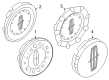 Lincoln Zephyr Wheel Cover Diagram - 4W1Z-1130-A