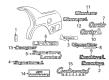 2006 Lincoln Town Car Door Moldings Diagram - 6W1Z-5429077-APTM