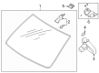 2021 Lincoln Corsair Windshield Diagram - LJ7Z-7803100-J