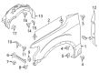 Ford F-150 Fender Diagram - VL3Z-16005-B