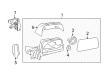 Lincoln Car Mirror Diagram - 7T4Z-17K707-H