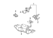 2000 Ford Mustang Underbody Splash Shield Diagram - 1R3Z-6C038-AA