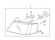 Mercury Headlight Diagram - 5E6Z-13008-BA