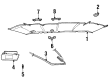 1998 Mercury Mountaineer Sun Visor Diagram - F77Z7804104EAE