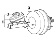 1999 Lincoln Continental Brake Master Cylinder Diagram - F8OZ-2140-BA