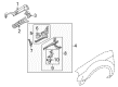 Mercury Radiator Support Diagram - 5G1Z-16138-AA