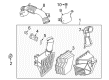 2010 Mercury Milan Air Intake Coupling Diagram - AE5Z-9C675-A