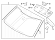 2023 Ford F-350 Super Duty Windshield Diagram - PC3Z-1003100-A