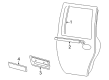 2008 Lincoln Navigator Door Moldings Diagram - 7L7Z-7825556-AJ