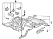 1995 Mercury Grand Marquis Floor Pan Diagram - F6AZ5411215BD