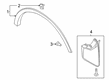 Ford Escape Mud Flaps Diagram - LJ6Z-16A550-BB