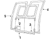 1991 Ford E-250 Econoline Club Wagon Weather Strip Diagram - E9UZ1543723A