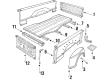 1985 Ford F-150 Tailgate Handle Diagram - E5TZ-9943400-B