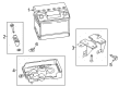 2011 Mercury Milan Battery Tray Diagram - 9E5Z-10732-A