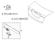 Ford Fusion Emblem Diagram - 9E5Z-5442528-A