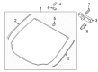 Ford Escape Windshield Diagram - FJ5Z-7803100-A