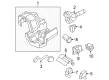 2010 Mercury Mountaineer Steering Column Cover Diagram - 6L2Z-3530-AB