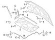 Ford F-250 Super Duty Hood Cable Diagram - PC3Z-16916-A