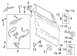 Lincoln Rear Passenger Door Handle Latch Diagram - ML7Z-7826413-B