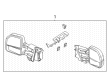 2023 Ford F-150 Lightning Car Mirror Diagram - ML3Z-17696-AA