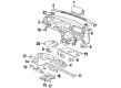 2002 Mercury Grand Marquis Steering Column Cover Diagram - XW7Z-5404459-AAA