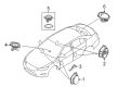 Ford Special Service Police Sedan Car Speakers Diagram - DG1Z-18808-C