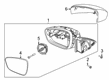 2023 Ford Escape Mirror Cover Diagram - LJ6Z-17D742-BBPTM