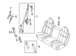 2008 Ford F-350 Super Duty Seat Belt Diagram - 8C3Z-25611B09-CA