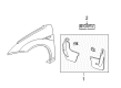 Ford Focus Mud Flaps Diagram - YS4Z-16A550-AA